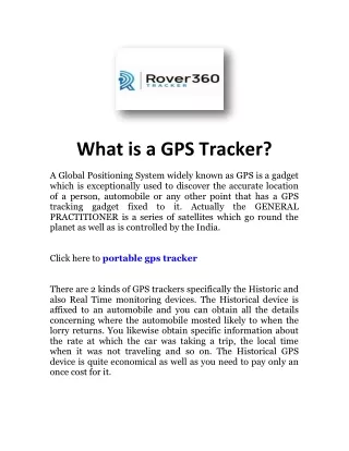 GPS Vehicle Tracking System - Rover360