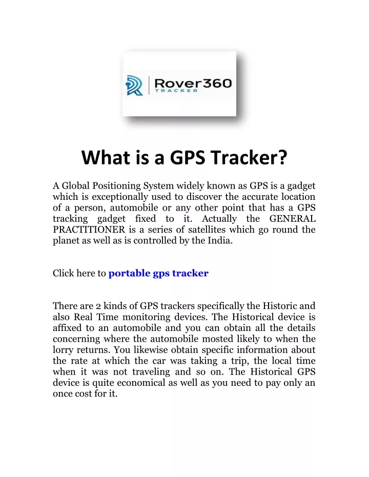 what is a gps tracker