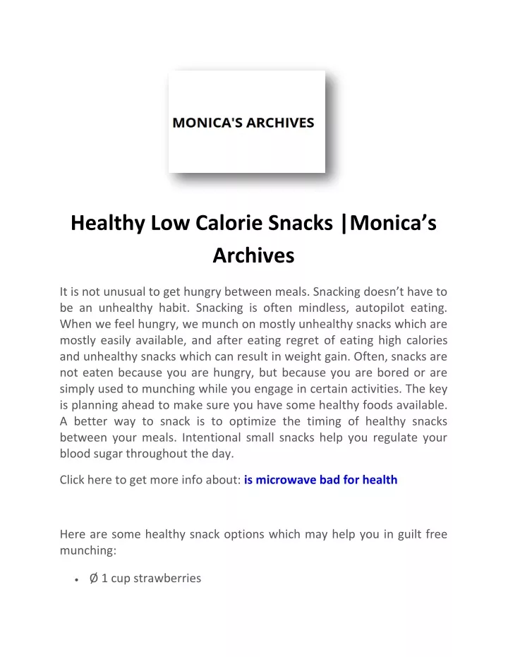 healthy low calorie snacks monica s archives
