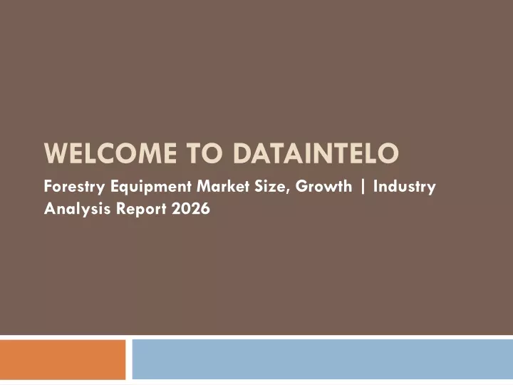 welcome to dataintelo