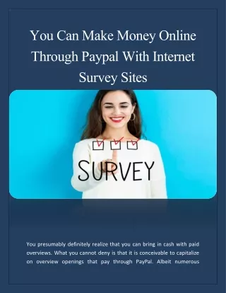 High Paying Surveys That Pay Through Paypal