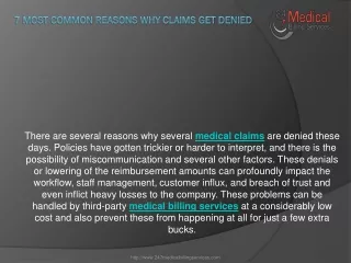 7 most common reasons why claims get denied