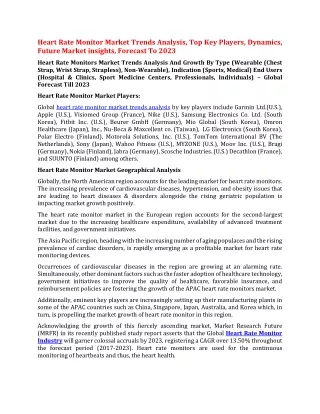 heart rate monitor market trends analysis