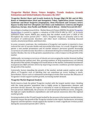 ticagrelor market share future insights trends