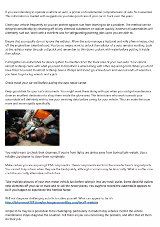 if you are intending to operate a vehicle an auto