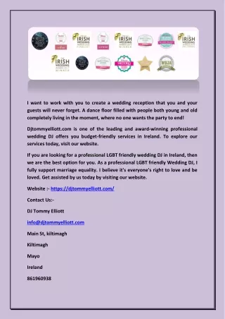 LGBT Friendly Wedding DJ in Ireland_djtommyelliott.com