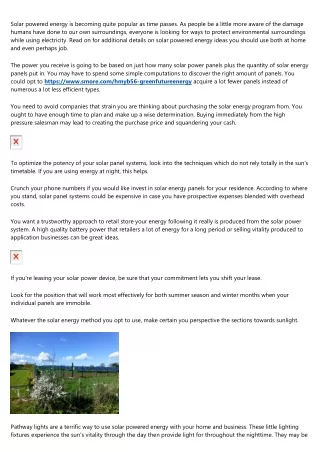 solar powered energy is becoming quite popular