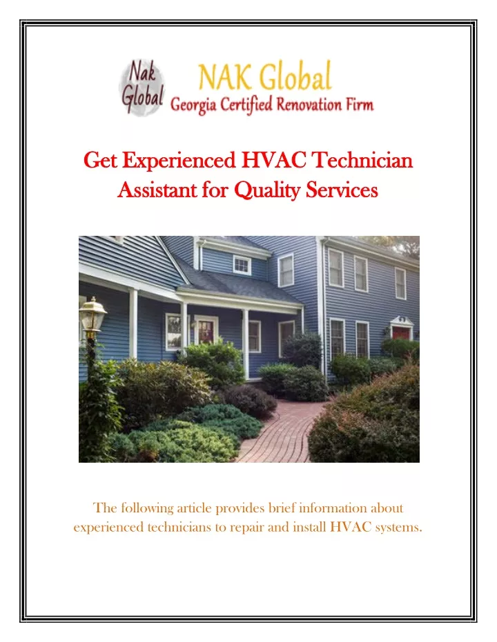 get experienced hvac technician get experienced