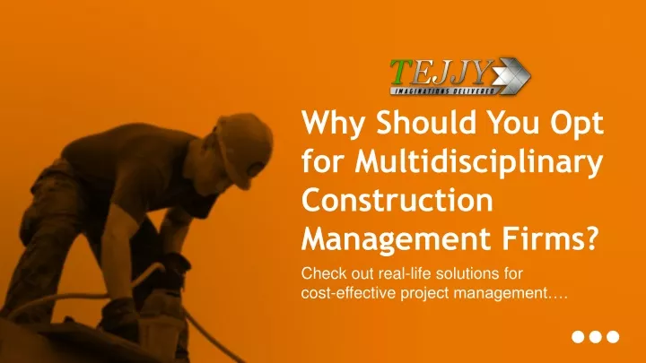 why should you opt for multidisciplinary