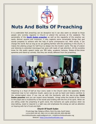 Nuts And Bolts Of Preaching