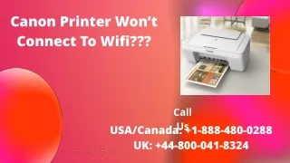 Fix Canon Printer Won’t Connect To Wifi Error | Call  1-888-480-0288