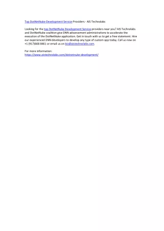 top dotnetnuke development service providers