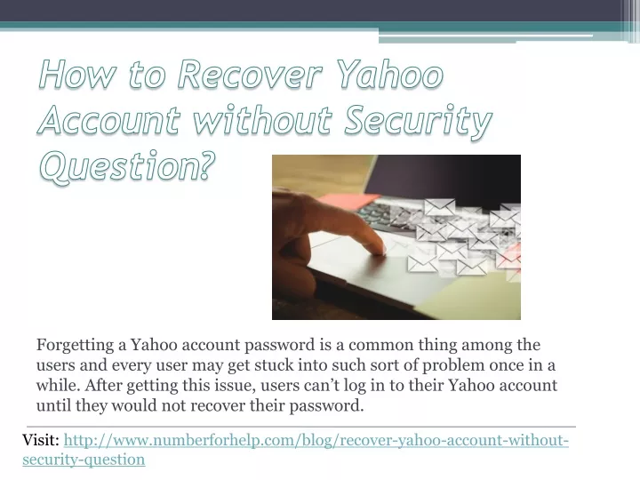 how to recover yahoo account without security question