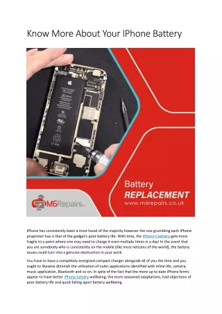 know more about your iphone battery