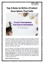 Top 4 Rules to Write A Product Description That Sells - slide 1