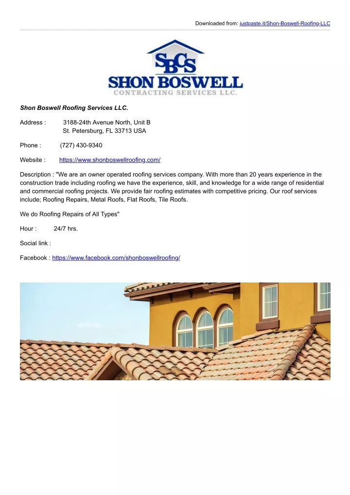 downloaded from justpaste it shon boswell roofing