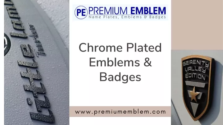 chrome plated emblems badges