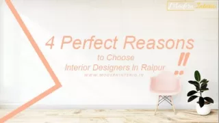 4 Perfect Reasons to Choose Interior Designer In Raipur