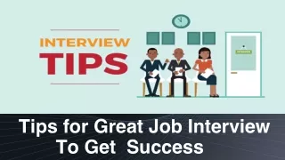tips for great job interview to get success