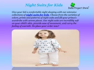 Night Suits for Kids