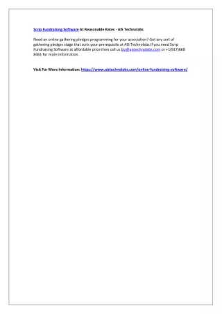 scrip fundraising software at reasonable rates