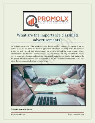 Importance classified advertisements Dubai Classifieds, Free Classifieds, Abu Dhabi Classifieds At Promolx.com