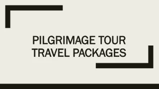 pilgrimage tour travel packages