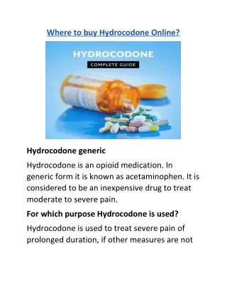 where to buy hydrocodone online