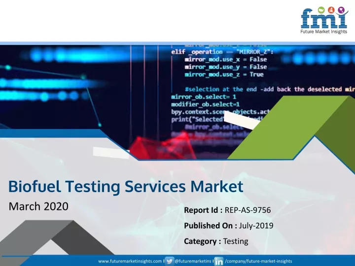 biofuel testing services market