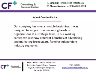 email id info@creativefactor in phone numbers
