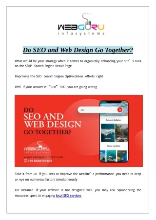 do seo and web design go together