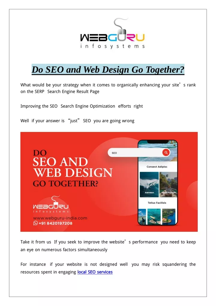 do seo and web design go together