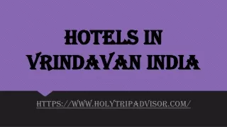hotels in vrindavan india