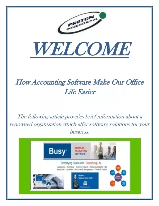 How Accounting Software Make Our Office Life Easier