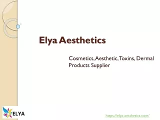 Cosmetics, Aesthetic, Toxins, Dermal Products Supplier