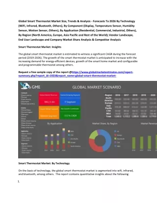 global smart thermostat market size trends