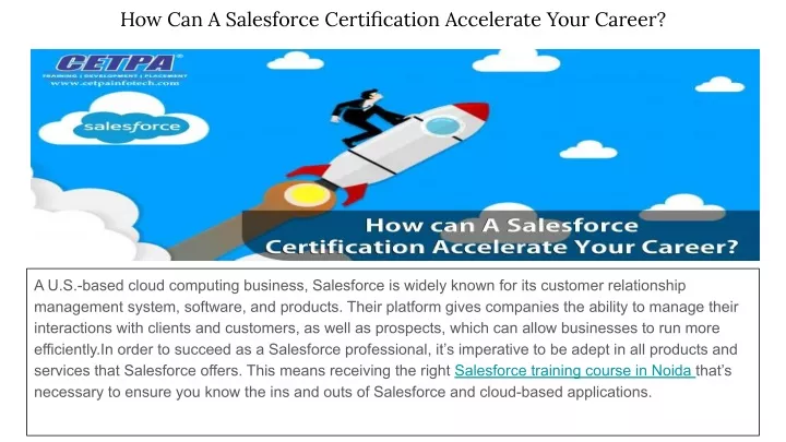how can a salesforce certification accelerate