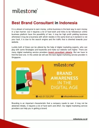 Best Brand Consultant in Indonesia