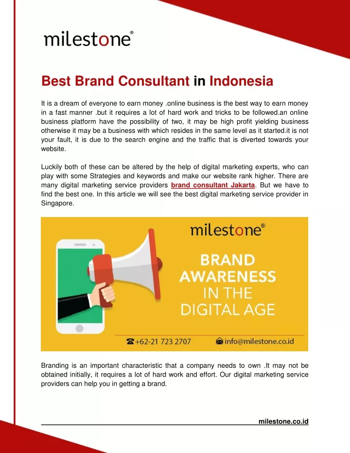 best brand consultant in indonesia it is a dream