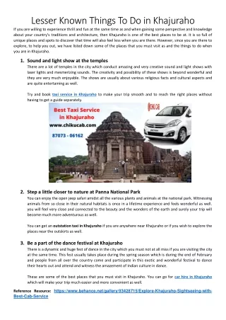 lesser known things to do in khajuraho