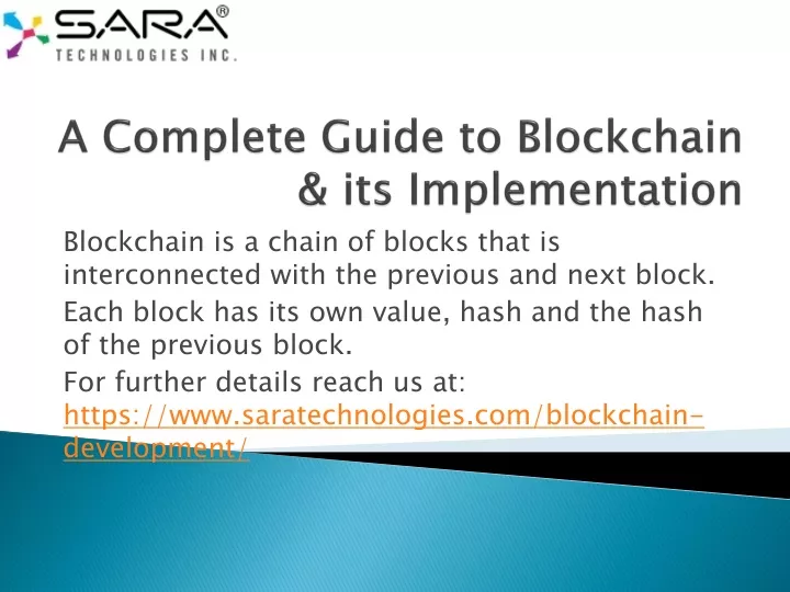 a complete guide to blockchain its implementation