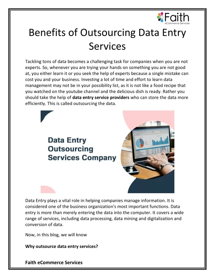 benefits of outsourcing data entry services