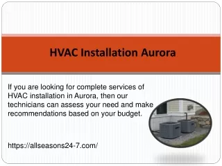 HVAC Installation Aurora
