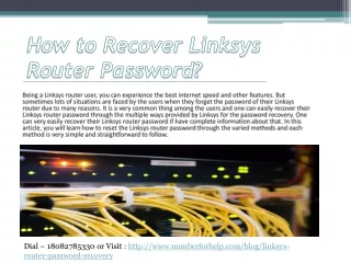 how to recover linksys router password