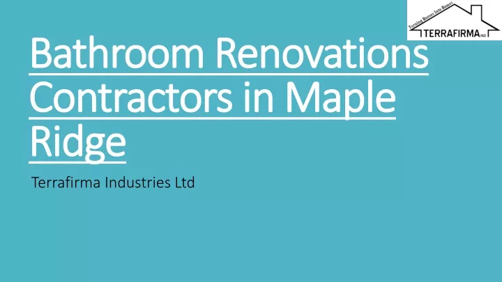 bathroom renovations contractors in maple ridge