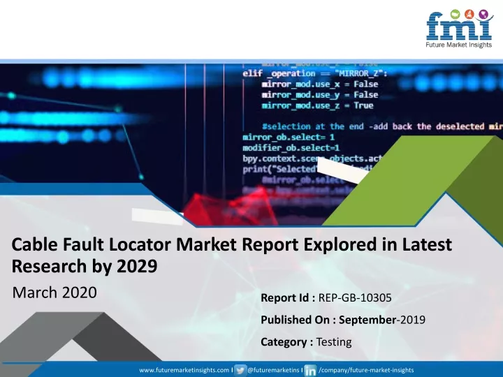 cable fault locator market report explored