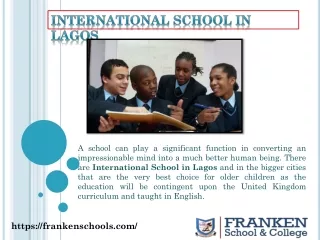 International Schools In Lagos