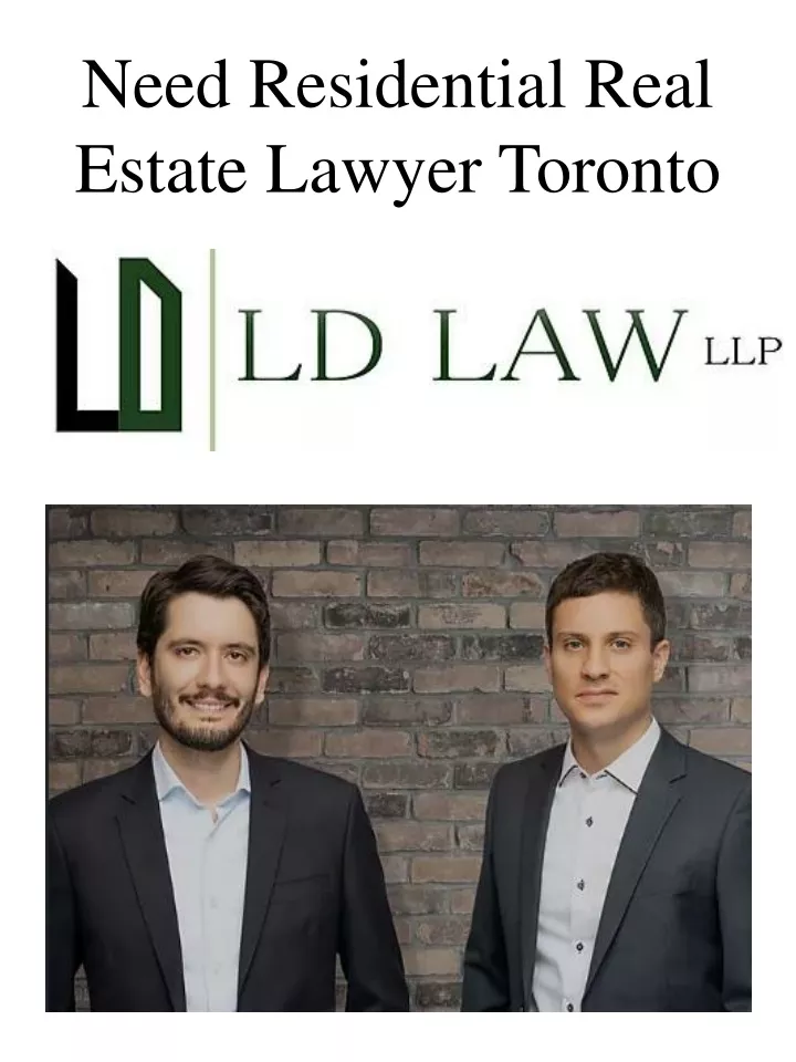 need residential real estate lawyer toronto