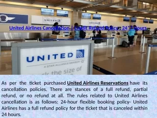 United Airlines Cancellation - Credit Refund Policy