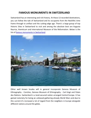 famous monuments in switzerland